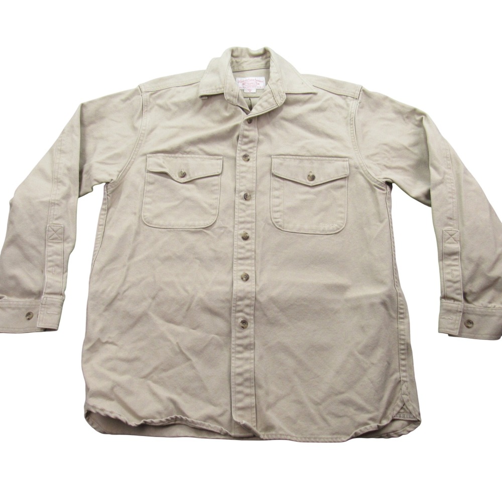 Vintage Filson Shirt Mens‎ Canvas Heavyweight Long Sleeve Button Up Work Shirt M